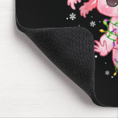 クリスマスアクソロトルサンタハットライト日本のかわいいA マウスパッド (コーナー)