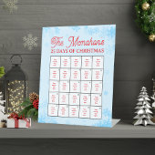 クリスマスアクティビティの甘いスノーフレーク25日 台座サイン