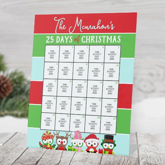 クリスマスアクティビティの25日の休日フール 台座サイン