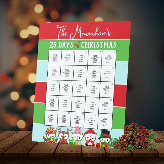 クリスマスアクティビティの25日の休日フール 台座サイン