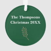 クリスマスアクリルオーナメントグリーン オーナメント (裏面)
