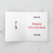 クリスマスアコースティックギターアートおもしろいフェスティバル音楽 カード (内部)