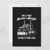 クリスマスアスファルトカウボーイトラック運転手のギフト 招待状 (正面)