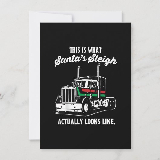 クリスマスアスファルトカウボーイトラック運転手のギフト 招待状 (正面)