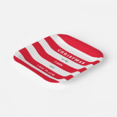 クリスマスアットザキャビンレッド航海のストライプレイク ペーパープレート (傾斜あり)