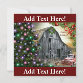 クリスマスアットザバーンファームトラックヘン サンキューカード (正面)