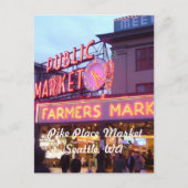 クリスマスアットザパイクプレイスマーケットシアトル シーズンポストカード (正面)