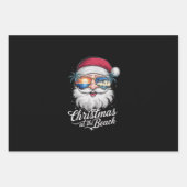 クリスマスアットザビーチハワイアンサマーホリデイ ラッピングペーパーシート (正面)