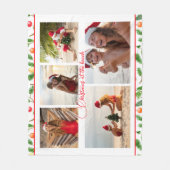 クリスマスアットザビーチ5 Photo Collage モダン フリースブランケット (正面)