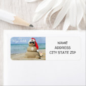 **クリスマスアットザビーチ**差出人住所 ラベル (インサイチュ)