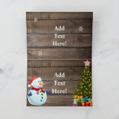 クリスマスアットザファームバーンクリスマスツリーホリデー シーズンカード (内部)