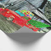 クリスマスアットザファームバ素朴ン ラッピングペーパー (角)