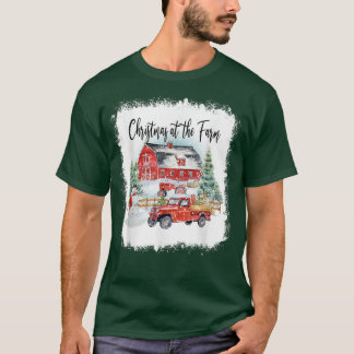 クリスマスアットザファームメリー農家ファミリークリスマ Tシャツ