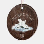 クリスマスアットザレイクセラミックオーナメント セラミックオーナメント (左)