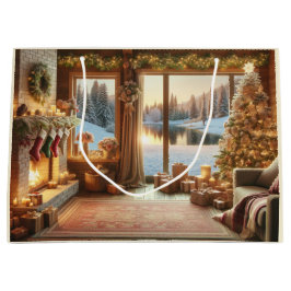 クリスマスアットザレイク抱き枕 ラージペーパーバッグ