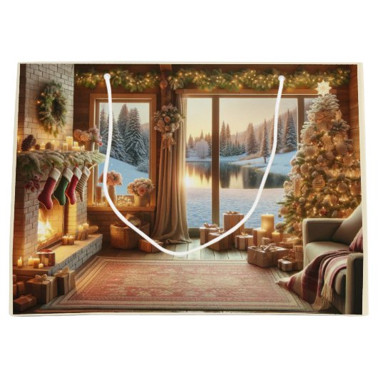 クリスマスアットザレイク抱き枕 ラージペーパーバッグ (正面)