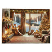 クリスマスアットザレイク抱き枕 ラージペーパーバッグ (裏面)