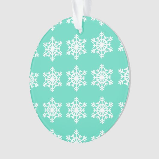 クリスマスアットティファニーズアクアブルースノーフレーク オーナメント (正面)