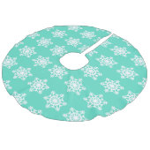 クリスマスアットティファニーズアクアブルースノーフレーク フェイクリネンツリースカート (アングル)