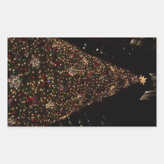 クリスマスアットデイリープラザシカゴ 長方形シール (正面)