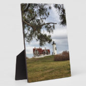 クリスマスアットノブスカライトハウスケープコッドギフト フォトプラーク (側面)