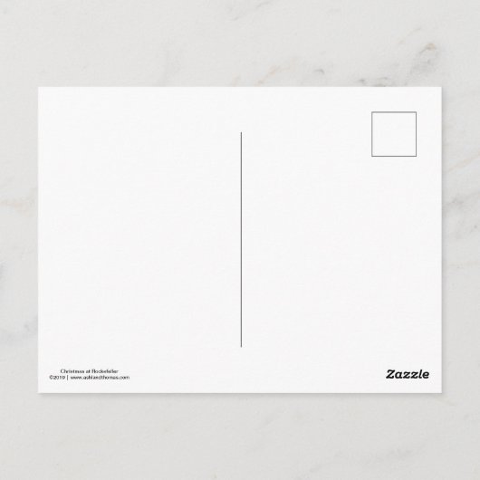 クリスマスアットロックフェラーセンター |ニューヨーク ポストカード (裏面)