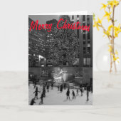 クリスマスアットロックフェラー | 喜びと幸せ カード (黄色い花)