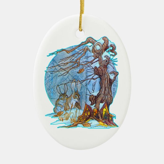 クリスマスアット小妖精や小人ホールオーナメント セラミックオーナメント (正面)