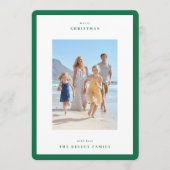 クリスマスアップルグリーンモダンシンプルフォトフレーム シーズンカード (正面)