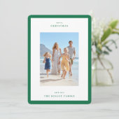 クリスマスアップルグリーンモダンシンプルフォトフレーム シーズンカード (スタンド正面)
