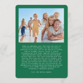 クリスマスアップルグリーンモダンシンプルフォトフレーム シーズンカード (裏面)
