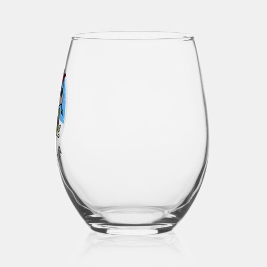 クリスマスアドザデイトスキー雪だるまウールハット ステムなしワイングラス (左)