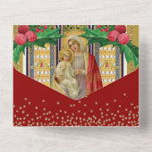 クリスマスアドバンス祈りの言葉ヴィンテージ宗教ノベナ オールインワン招待状 (裏面)