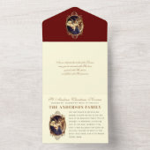 クリスマスアドバンス祈りの言葉ヴィンテージ宗教ノベナ オールインワン招待状 (内側)