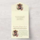 クリスマスアドバンス祈りの言葉ヴィンテージ宗教ノベナ オールインワン招待状 (内側)