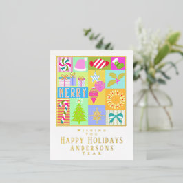 クリスマスアドベンチャーカレンダー折り畳みホイルホリデーカード 箔シーズンポストカード