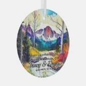 クリスマスアドベンチャーロッキーマウンテンコロラド ガラスオーナメント (正面右)