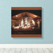 クリスマスアドベンツイエズス出生マンガーシーン キャンバスプリント (インサイチュ (ウッドフロア))