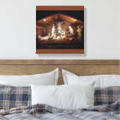 クリスマスアドベンツイエズス出生マンガーシーン キャンバスプリント (インサイチュ (寝室))