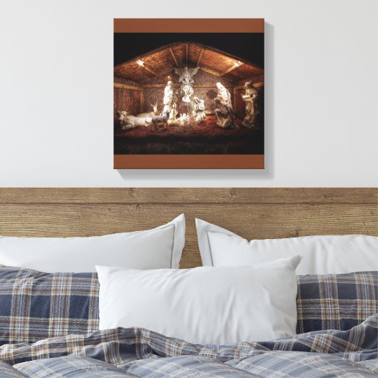 クリスマスアドベンツイエズス出生マンガーシーン キャンバスプリント (インサイチュ (寝室))