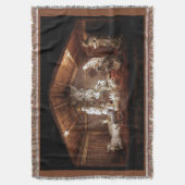 クリスマスアドベンツイエズス出生マンガーシーン スローブランケット (正面縦)