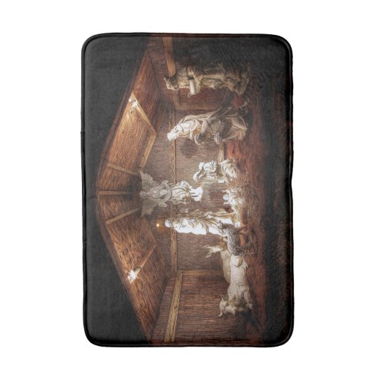 クリスマスアドベンツイエズス出生マンガーシーン バスマット (正面縦)