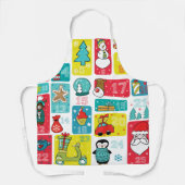 クリスマスアドベントカレンダーイラストレーション エプロン (正面)