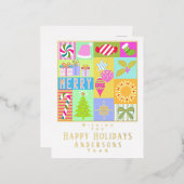 クリスマスアドベントカレンダークリスマスカード 箔招待状ポストカード (正面/裏面)