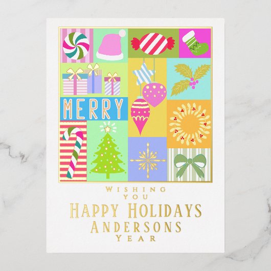 クリスマスアドベントカレンダークリスマスカード 箔招待状ポストカード (正面)