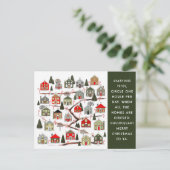 クリスマスアドベントホリデーカード シーズンポストカード (スタンド正面)