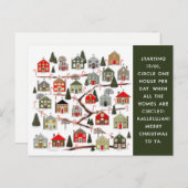 クリスマスアドベントホリデーカード シーズンポストカード (正面/裏面)