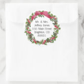 クリスマスアドレスのシール ラウンドシール (バッグ)