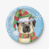 クリスマスアナトリアンシェパード紙プレート ペーパープレート (正面)