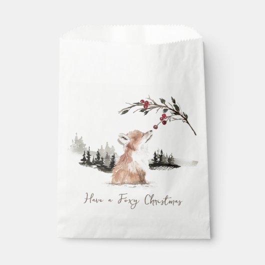 クリスマスアニマルキツネ フェイバーバッグ (正面)